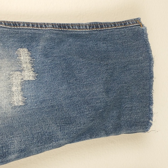 Y2K Vintage Abercrombie & Fitch Womens Cut Off Raw Waist Crop Button Fly Jeans 4 - Picture 5 of 13